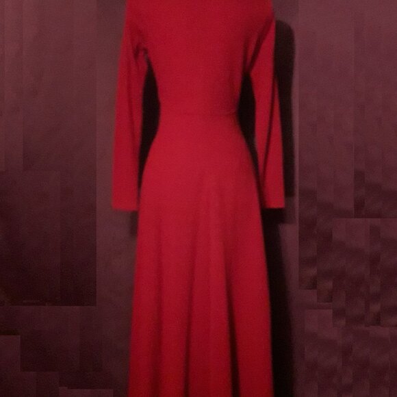 Vintage 90s Ann Taylor Full Length Maxi 100% Merino Wool Long Sweater Dress XS/S - Picture 7 of 11